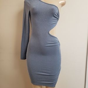 Blue body con dress